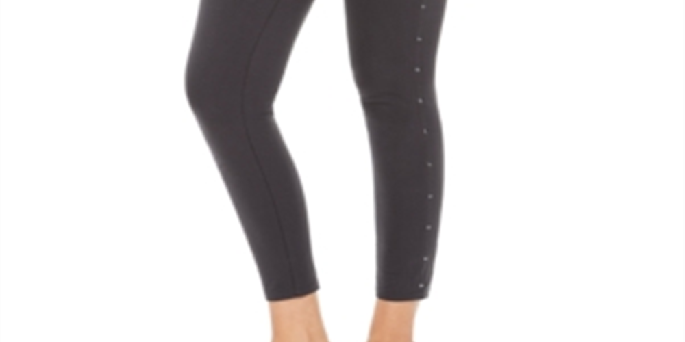 Leggings femininas com costura cravejada Style &amp; Co, cinza, tamanho XL