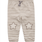 Calça jogger listrada com estampa de estrela First Impressions para bebê menino, marrom, tamanho 12 MOS