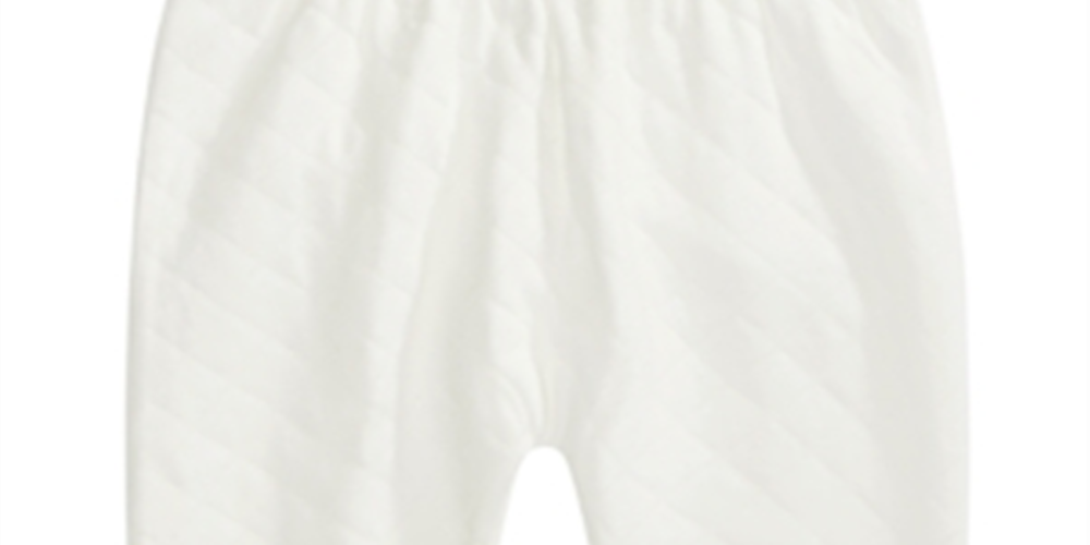 Calça acolchoada First Impressions para bebê menina, branca, tamanho 0-3 M