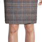 Calvin Klein Saia Lápis Xadrez Tweed Feminina Marrom Tamanho 10