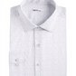 Camisa social masculina Bar III com gola clássica, tamanho 32x33, branca e verde