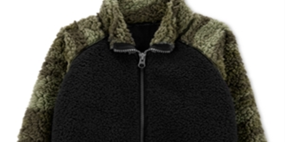 Jaqueta Sherpa Carter's Toddler Boy's com zíper, verde, tamanho 2T