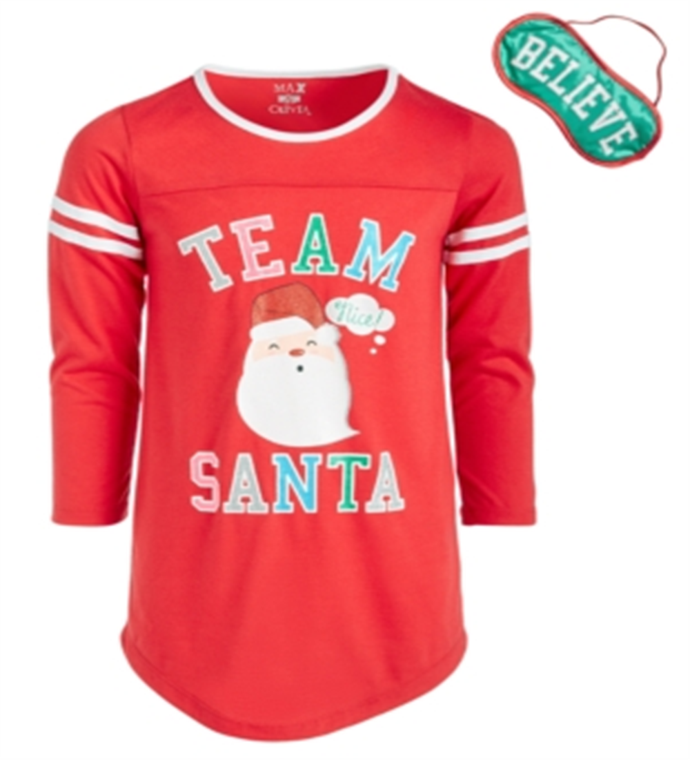 Camisola de Papai Noel Max &amp; Olivia Big Girl's Team Vermelha Tamanho P