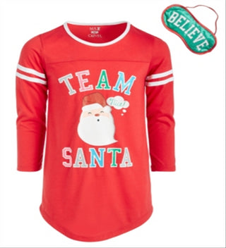 Camisola de Papai Noel Max &amp; Olivia Big Girl's Team Vermelha Tamanho P
