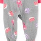 Calça Carter's Girl's Print Animal Fleece Cinza Tamanho 24MOS