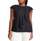 Blusa Ralph Lauren Feminina Manga Curta Georgette Azul Marinho Tamanho Pequeno M