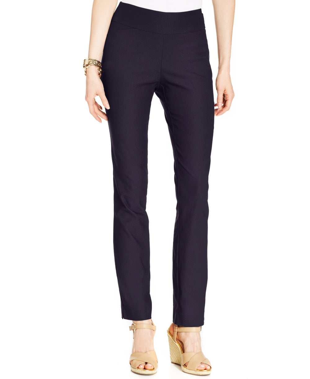 Calça feminina Charter Club Cambridge Tummy Control Slim Leg, azul marinho, tamanho 22X5