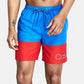 Calção de banho masculino Calvin Klein com logotipo laranja, tamanho XX-G