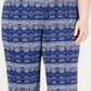 Calça feminina plus size estampada NY Collection, azul, tamanho XXXL