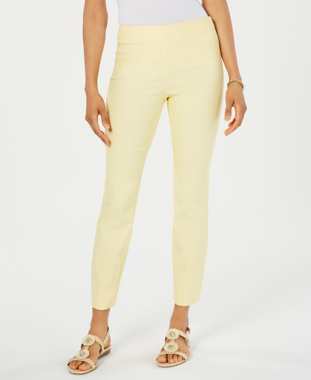 Calça skinny Chelsea Tummy Control feminina Charter Club, tamanho 6, amarela