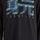 Camiseta com capuz estampa gráfica Ideology Big Boy's, preta, tamanho pequeno