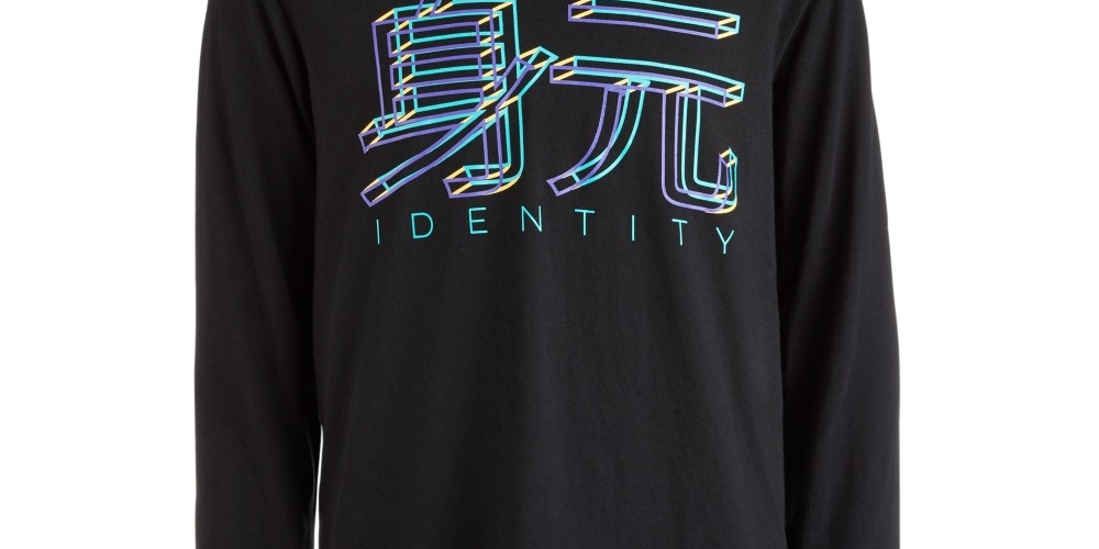 Camiseta com capuz estampa gráfica Ideology Big Boy's, preta, tamanho pequeno