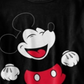 Camiseta infantil Disney Mickey Mouse risonho para meninos, preta, tamanho 2