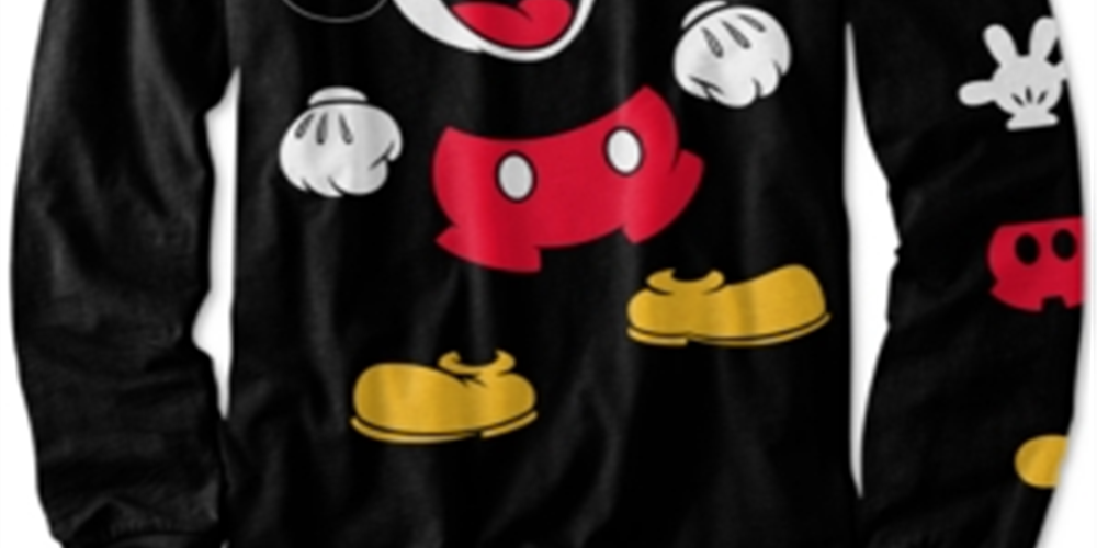 Camiseta infantil Disney Mickey Mouse risonho para meninos, preta, tamanho 2