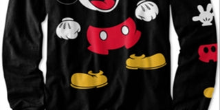 Camiseta infantil Disney Mickey Mouse risonho para meninos, preta, tamanho 2