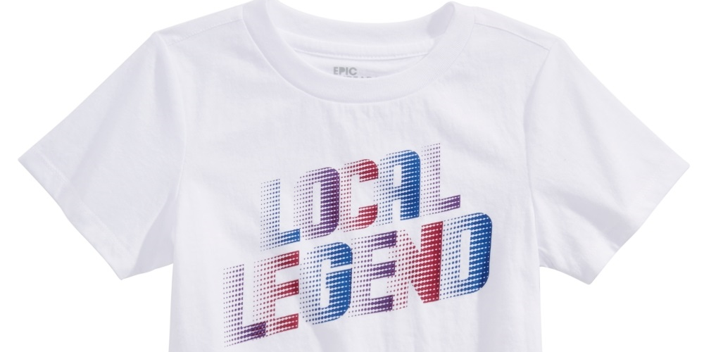Camiseta infantil Epic Threads Little Boy's Legend, branca, tamanho 6