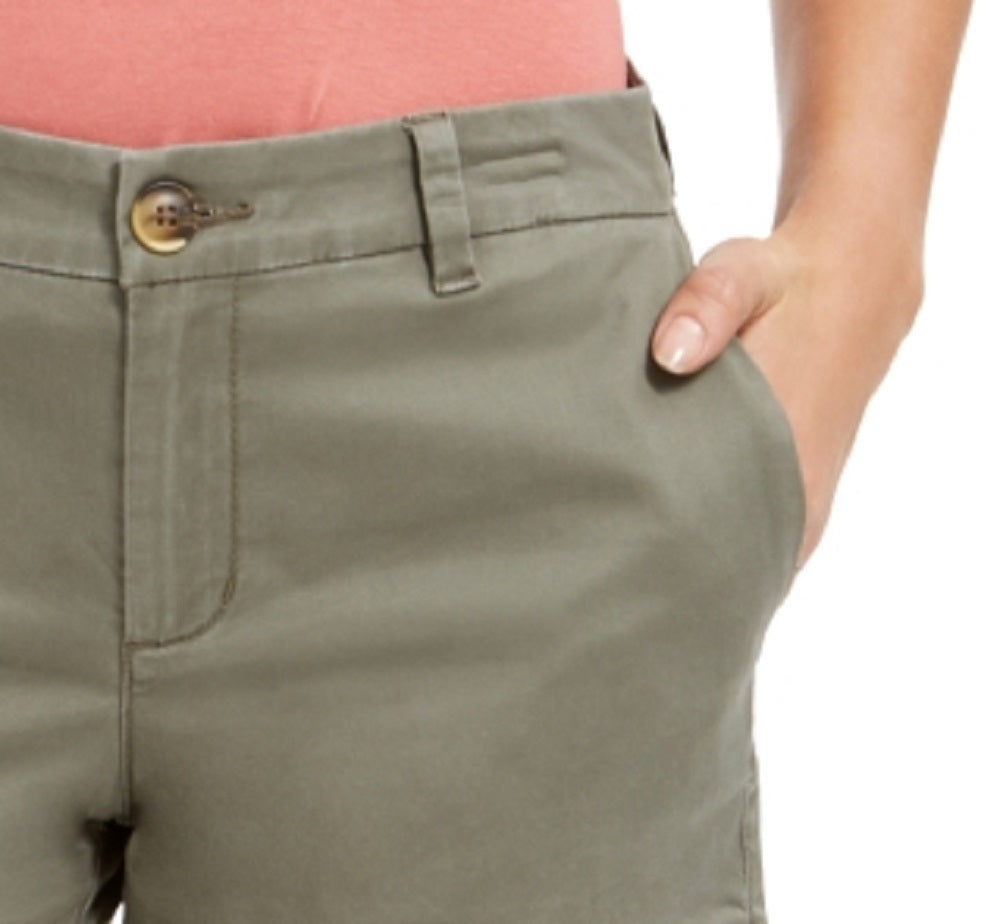 Shorts chino feminino Style &amp; Co, verde, tamanho 8