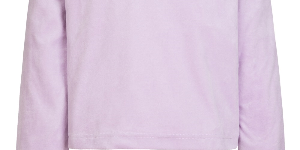 Moletom com capuz Converse Big Girl's Split-Logo Velour Fleece Roxo Tamanho Médio