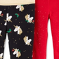 Legging Carter's Toddler Girl com estampa de unicórnio e glitter, pacote com 2, vermelha, tamanho 4T