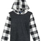 Camisa com capuz Univibe Big Boy's Lewiston Colorblocked Mix-Media, cinza, tamanho grande