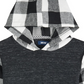 Camisa com capuz Univibe Big Boy's Lewiston Colorblocked Mix-Media, cinza, tamanho grande