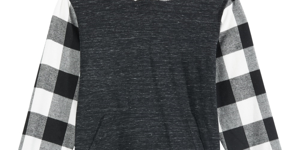 Camisa com capuz Univibe Big Boy's Lewiston Colorblocked Mix-Media, cinza, tamanho grande