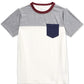 Camiseta Epic Threads Big Boy's Colorblocked Bege Cáqui Tamanho Médio