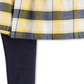 Conjunto Carter's Baby Girl de 2 peças, blusa xadrez de flanela e leggings, azul, tamanho 12 meses