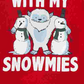 Camiseta de algodão Carter's Toddler Boy's Snowmies com estampa em camadas, tamanho 2T, vermelha