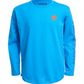Camiseta Timberland para meninos com logo de árvore e aba de manga comprida, azul, tamanho GG