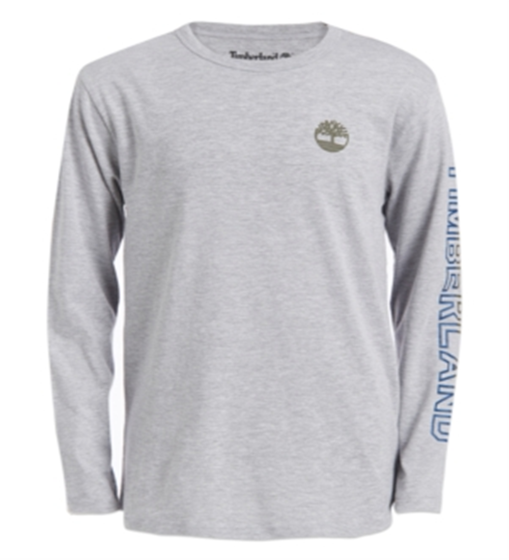 Camiseta Timberland Big Boy's Bill Logo Cinza Tamanho GG