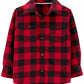 Camisa Carter's Infantil Menino Xadrez Sarja Botões Frente Vermelha Tamanho 5T