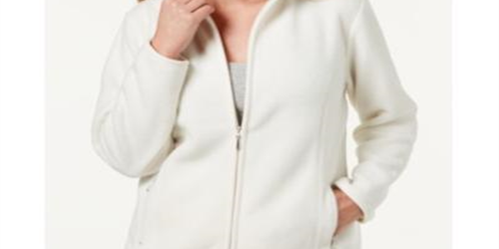 Jaqueta de lã Karen Scott Zeroproof feminina tamanho casca de ovo pequeno P