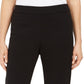 Calça feminina JM Collection em crepe com detalhes, preta, tamanho X-S