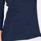 Karen Scott Blusa de algodão feminina com decote redondo, azul marinho, tamanho pequeno e pequeno