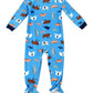 Pijama Carter's Infantil para Menino, 1 peça, estampa animal, fleece, azul, tamanho 5T