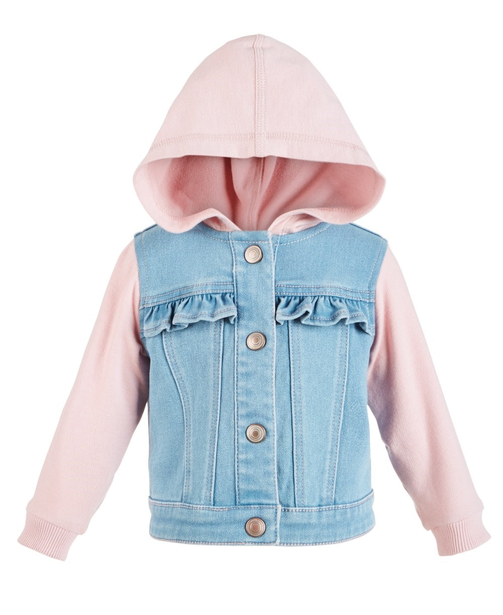 Jaqueta jeans com capuz para bebê First Impressions, azul, tamanho 12 MOS