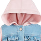 Jaqueta jeans com capuz para bebê First Impressions, azul, tamanho 12 MOS