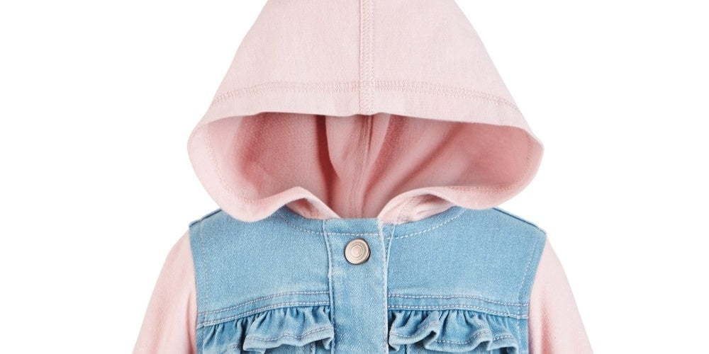 Jaqueta jeans com capuz para bebê First Impressions, azul, tamanho 12 MOS