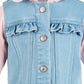 Jaqueta jeans com capuz para bebê First Impressions, azul, tamanho 12 MOS