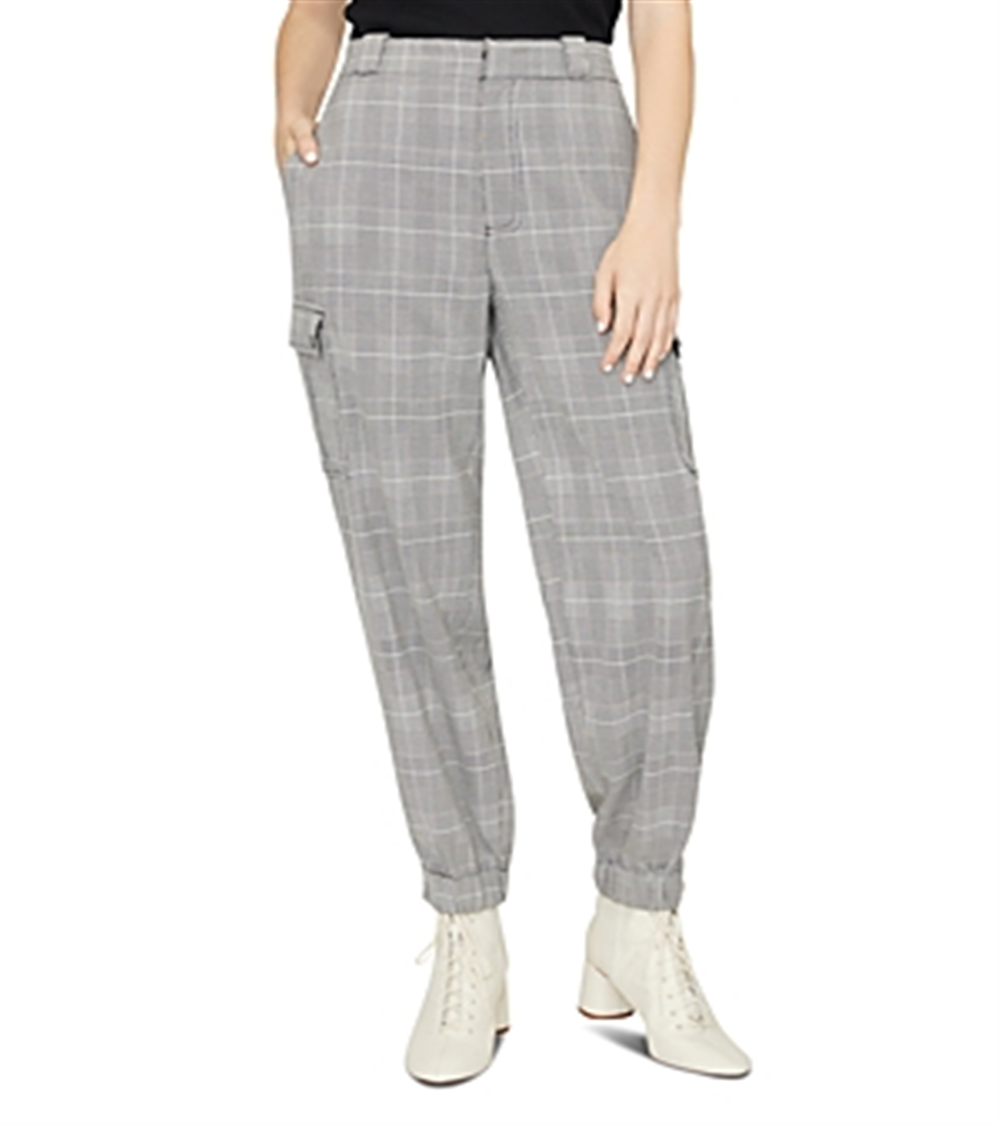 Calça Cargo Casual Sanctuary Feminina Commander Houndstooth Preta - Branca Tamanho 26