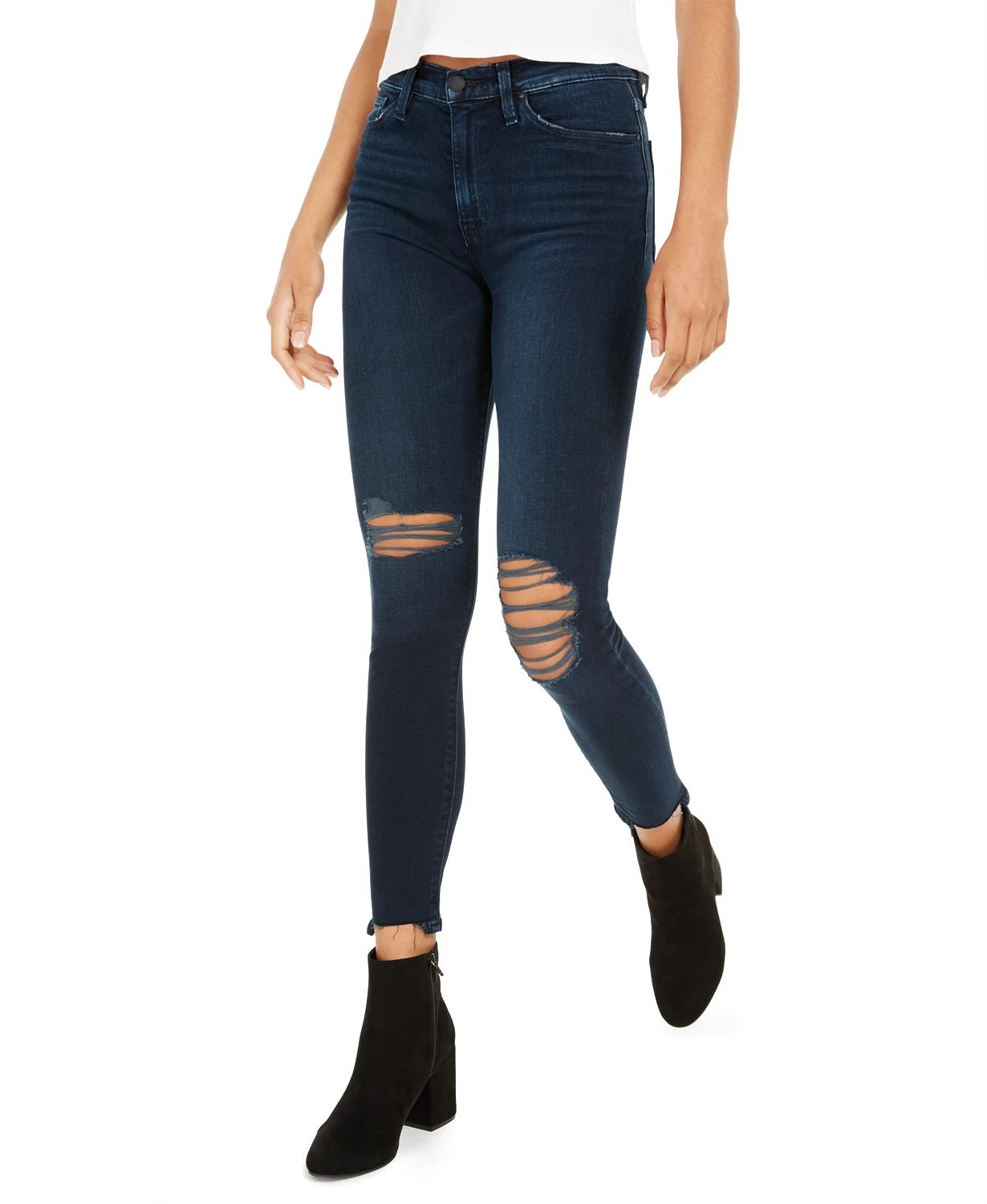Calça jeans skinny azul mesclada feminina Hudson, tamanho 26