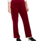 Calça de veludo feminina Karen Scott, roxa, tamanho pequeno, P/M