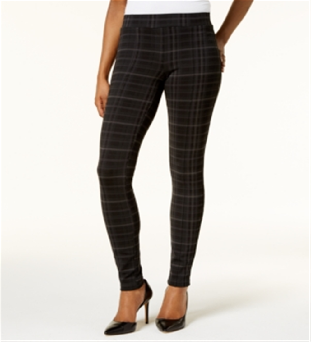 Legging feminina xadrez Ponte Style &amp; Co, preta, tamanho pequeno