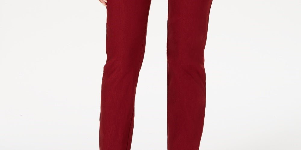 Calça skinny Chelsea Tummy Control feminina Charter Club, tamanho 16, vinho