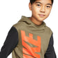 Moletom com capuz Nike Big Boy's Core Amplify Rustcopper tamanho pequeno