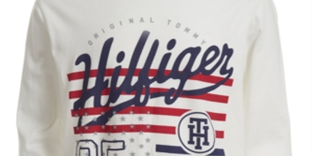 Camiseta Tommy Hilfiger Big Boy's Dexter Logo Branca Tamanho G