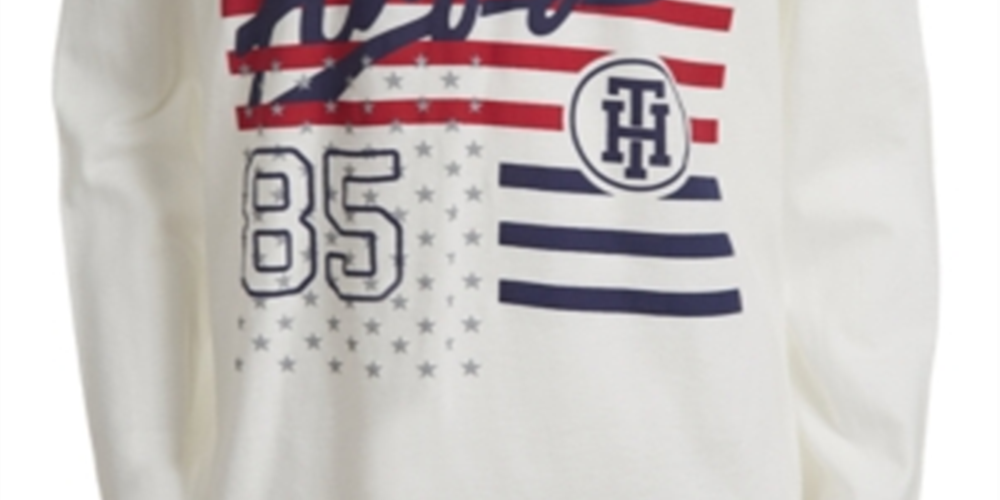 Camiseta Tommy Hilfiger Big Boy's Dexter Logo Branca Tamanho G
