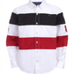 Camisa de popeline listrada com blocos de cores Tommy Hilfiger Big Boy's Philip, tamanho G, branca
