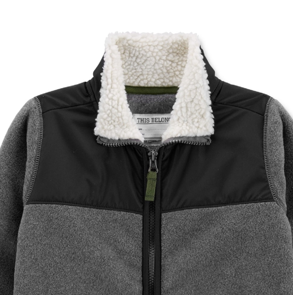 Jaqueta Carter's Little &amp; Big Boy's Fleece com zíper, cor carvão, tamanho 12